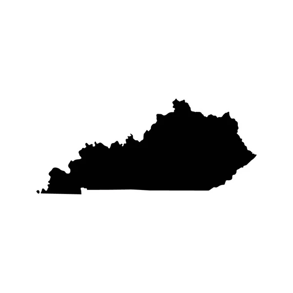 Mappa dello stato americano del Kentucky — Vettoriale Stock
