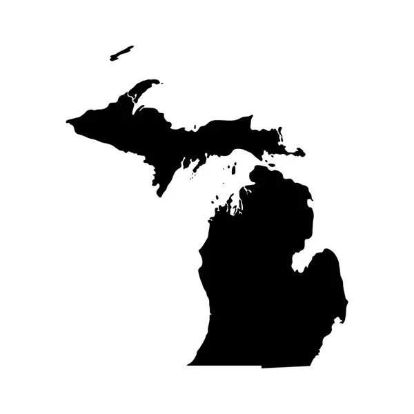 Mapa z amerického státu michigan — Stockový vektor