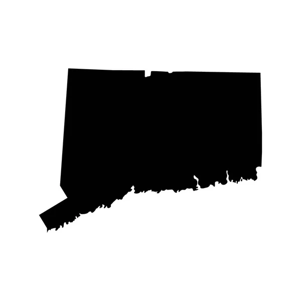 Mapa del estado de Connecticut — Archivo Imágenes Vectoriales