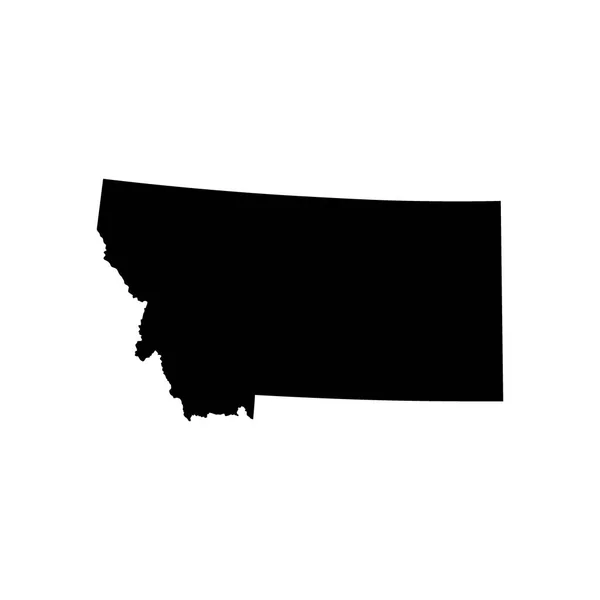 Karta över den amerikanska staten montana — Stock vektor
