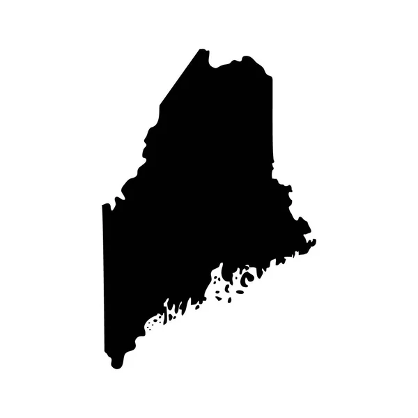 Mappa dello stato americano del Maine — Vettoriale Stock