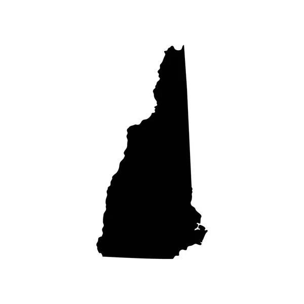 ニューハンプシャーの米国州の地図 — ストックベクタ