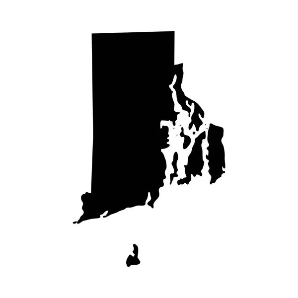 Carte de l'État américain du Rhode Island — Image vectorielle