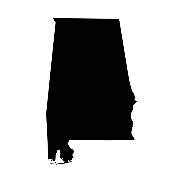 Mapa del estado de Alabama — Vector de stock