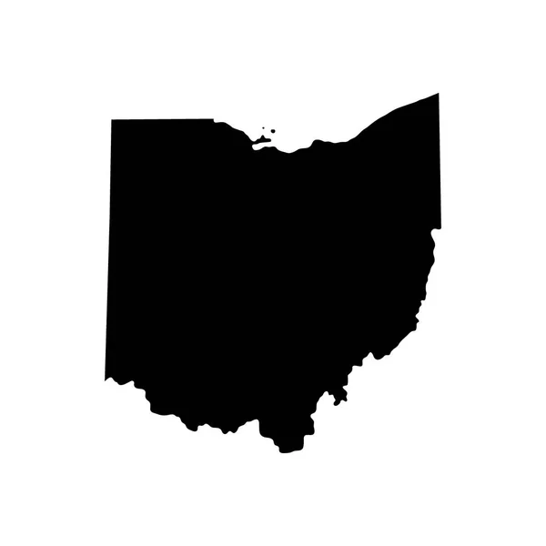Karte des US-Bundesstaates Ohio — Stockvektor