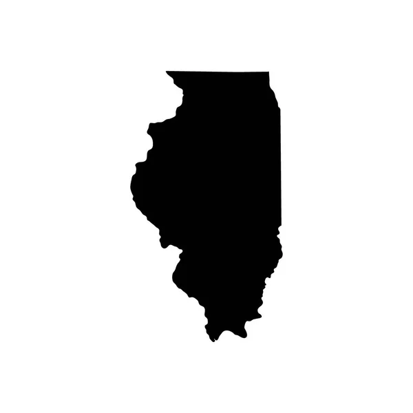 Mapa del estado de Illinois — Vector de stock