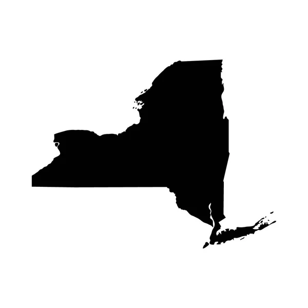 Karte des US-Bundesstaates New York — Stockvektor