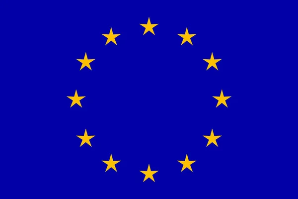 EU-Flagge in Nahaufnahme — Stockvektor