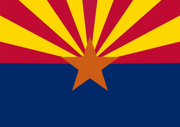 亚利桑那州的美国旗子 — 图库矢量图片