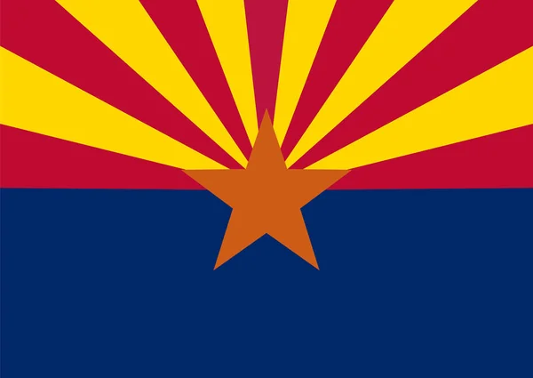 Bandera del estado estadounidense de Arizona — Archivo Imágenes Vectoriales