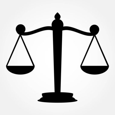 Icon scales isolated on a white background. Vector illustration for design vector