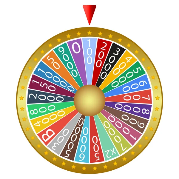 Wheel of fortune on a white background — ストックベクタ