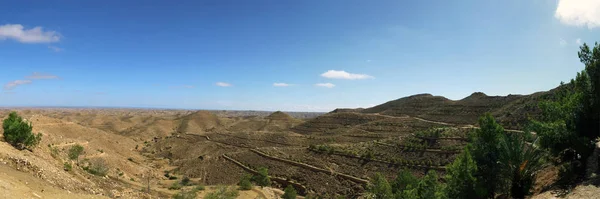 Panoramic views of desert mountains near Matmata — Stock Photo, Image