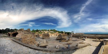 panorama Anthony baths Archeological Park of Carthage Tunisia clipart