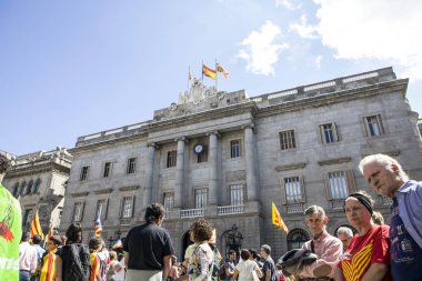 Mitingler özgürlük ve bağımsızlık İspanya Catalonia Barcelona protesto