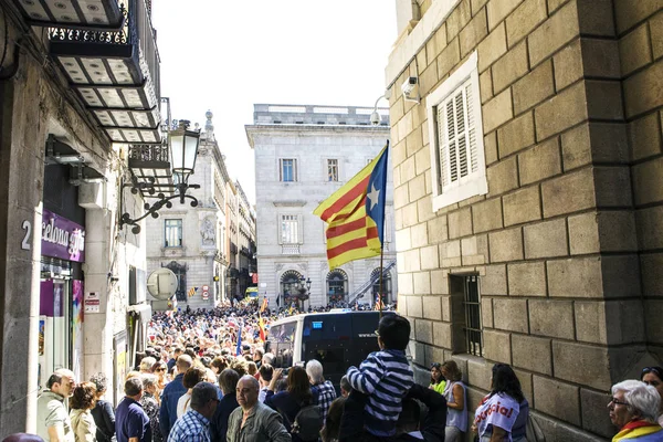 Mitingler özgürlük ve bağımsızlık İspanya Catalonia Barcelona protesto