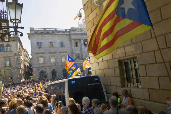 Mitingler özgürlük ve bağımsızlık İspanya Catalonia Barcelona protesto