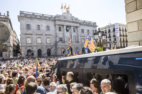 Mitingler özgürlük ve bağımsızlık İspanya Catalonia Barcelona protesto
