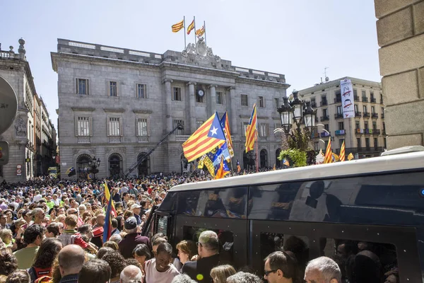 Mitingler özgürlük ve bağımsızlık İspanya Catalonia Barcelona protesto