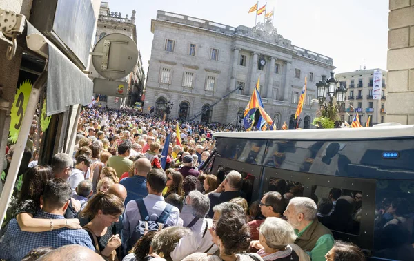 Mitingler özgürlük ve bağımsızlık İspanya Catalonia Barcelona protesto