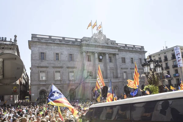 Mitingler özgürlük ve bağımsızlık İspanya Catalonia Barcelona protesto
