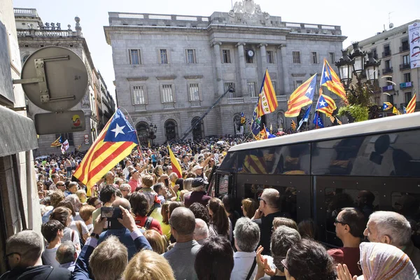 Mitingler özgürlük ve bağımsızlık İspanya Catalonia Barcelona protesto