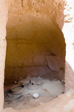 Matmata alanında troglodytes mağaraları