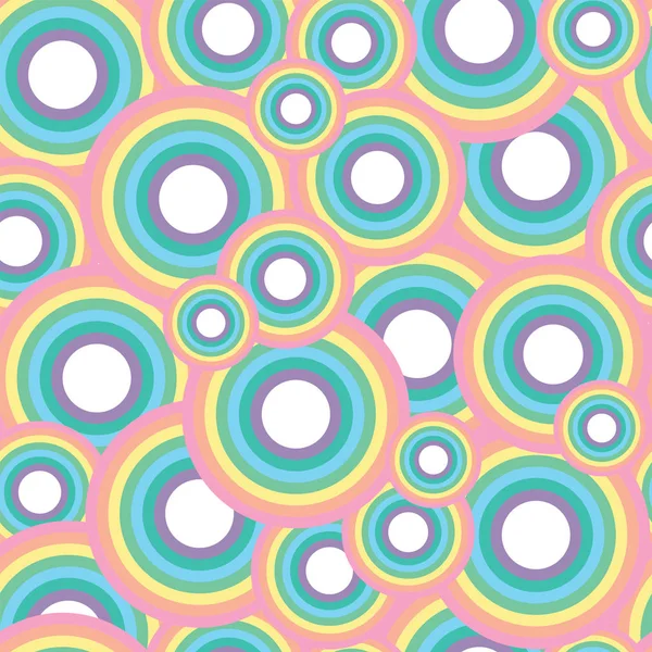 Pastell regnbåge vektor sömlös Hålcirkel — Stock vektor