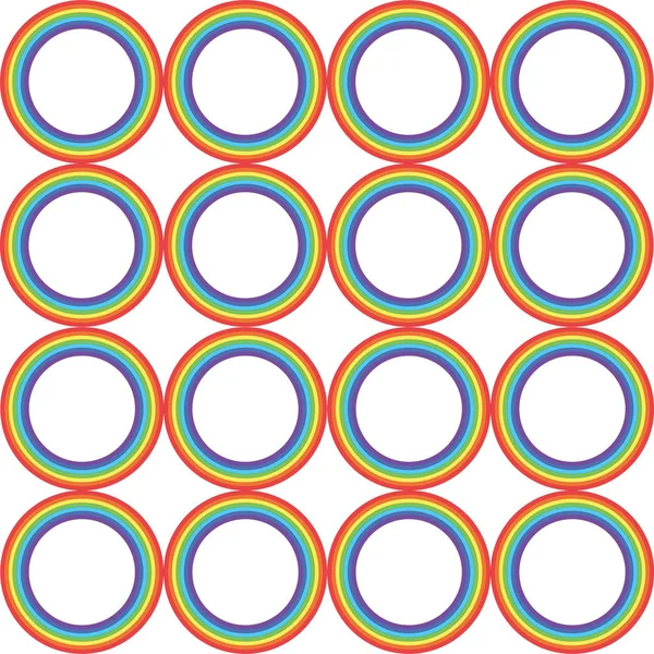 Arco iris círculo vector patrón — Vector de stock