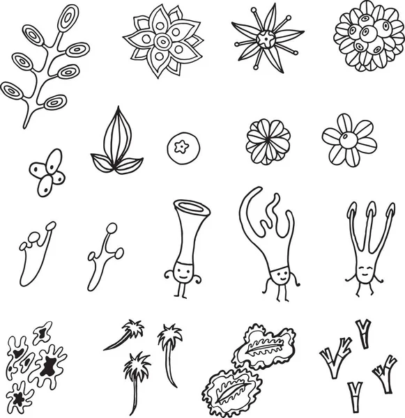 Сбор элементов растений — стоковый вектор
