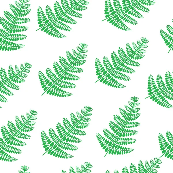 Fern ramo sem costura doodle padrão. Fundo vetorial para texti —  Vetores de Stock