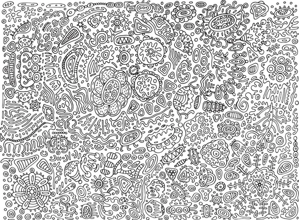 Streszczenie surrealistyczne szczegółowe doodle - kolorowanki dla dorosłych. VEC — Wektor stockowy