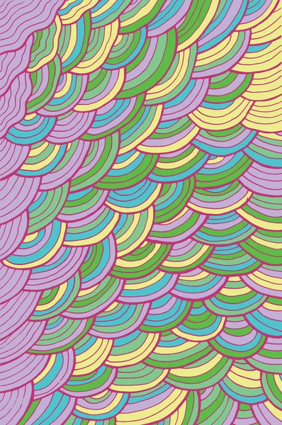 Golvenpatroon achtergrond - kleurrijke cartoon golven. Vector afb — Stockvector