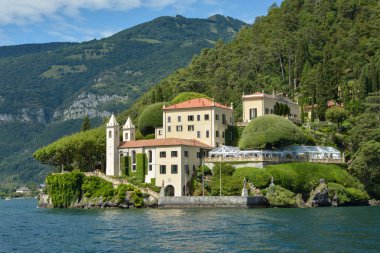 Villa del Balbianello at lake Como clipart