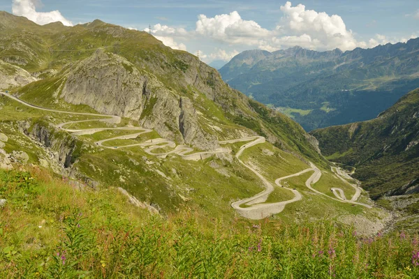 Vecchia strada di Tremola al passo del Gottardo — Foto Stock