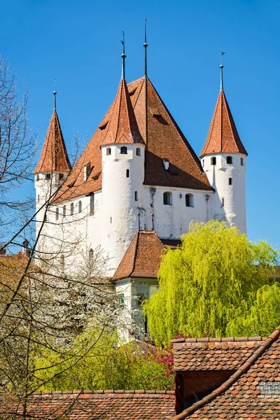 Castelo Thun na cidade de Thun, Suíça — Fotografia de Stock