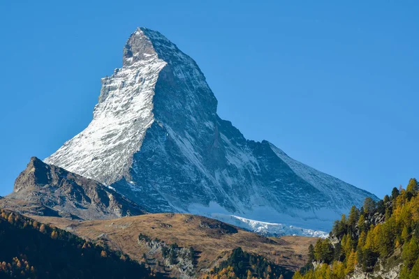 Λεπτομερείς θέα στο Matterhorn από το Ζερμάτ, Ελβετία — Φωτογραφία Αρχείου