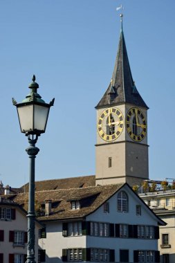 Tower of St. Peter Kilise Zürih, İsviçre