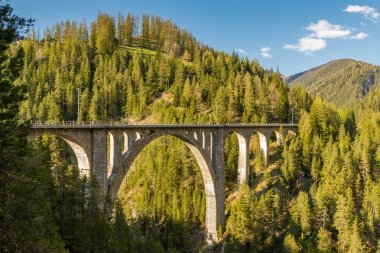 Wiesen viaduct in Switzerland clipart