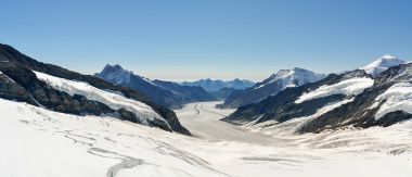 İsviçre güzel Aletsch Buzulu