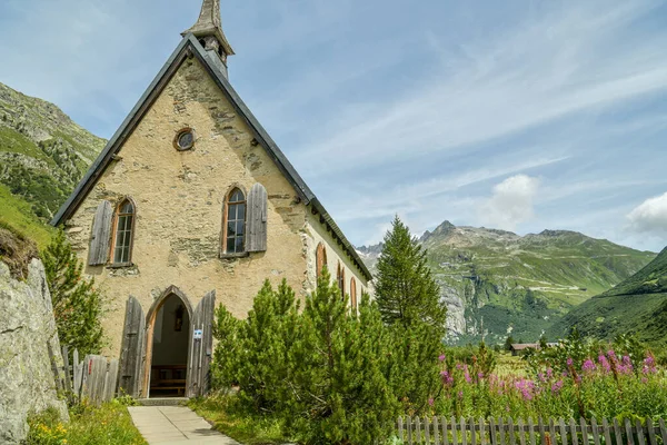 Obergoms Switzerland August 2019 Small Chapel Furkapass Mountain Road Obergoms — Stockfoto