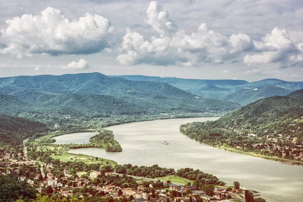 View from Ruin castle of Visegrad, Hungary, Danube river — Stock Photo, Image