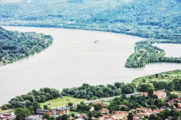 View from Ruin castle of Visegrad, Hungary, Danube — Stock Photo, Image