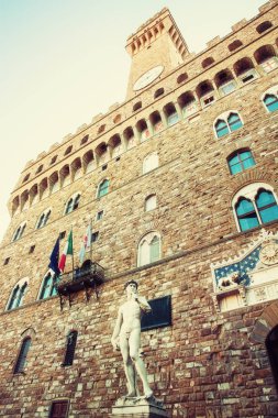Palazzo Vecchio - eski saray ve Michelangelo'nun David heykeli