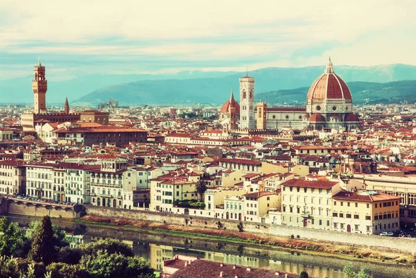 Güzel Floransa, Toskana, İtalya, retro sarı Fotoğraf Filtresi