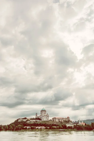 Beautiful basilica in Esztergom, Hungary, photo filter — Stock Photo, Image