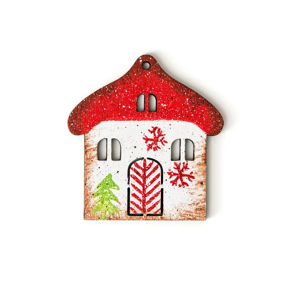 Little decorative house on the white background — Stock Photo, Image