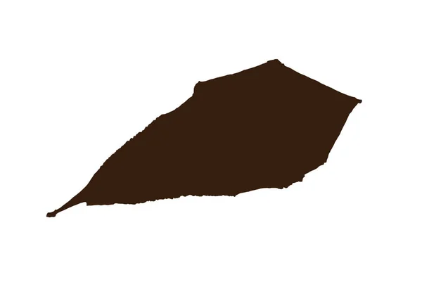 Atkestanesi yaprak beyaz arka plan üzerinde kahverengi şekli — Stok fotoğraf