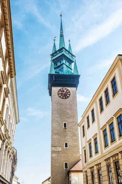 Pozdně gotická radniční věž, Znojmo, Česká republika — Stock fotografie