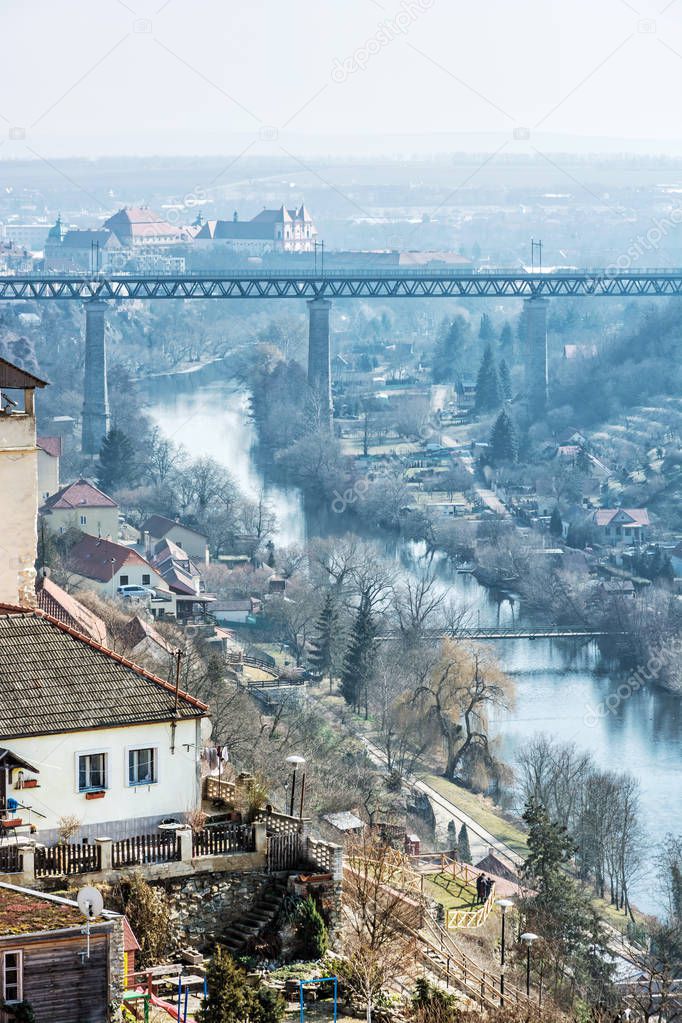 Louka monastery and railway bridge, Znojmo